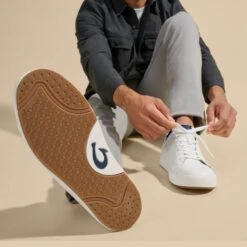 OluKai Lae‘ahi Lī ‘Ili - Bright White / Trench Blue -OluKai Shop 10455 WBDE 106 M LaeahiLiIli BrightWhiteTrenchBlue