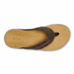OluKai Tuahine Palm-Dk Java / Golden Sand -OluKai Shop 10576 48GS 004 M TUAHINEPALM DarkJavaGoldenSand